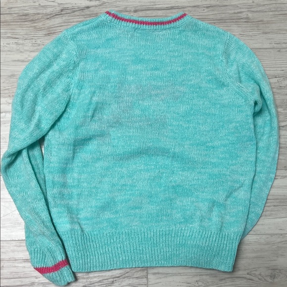 Lilly Pulitzer NWOT Vacay Ready Turquoise and Pink Sweater Large - Picture 4 of 4